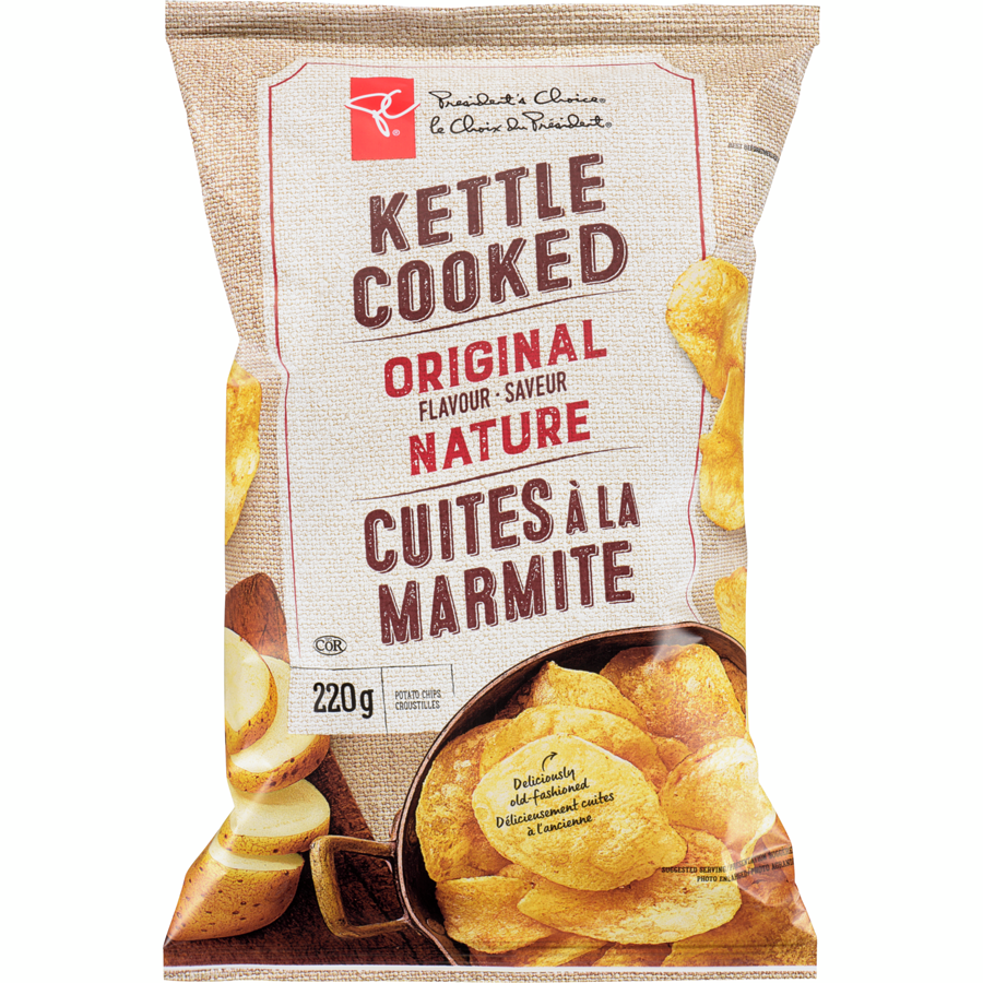 Kettle Cooked Potato Chips President's Choice Tasse Snack Foods Canada